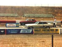67 Mustang at drag races 1982